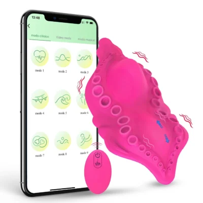 Vibrador portátil para bragas con control por aplicación
