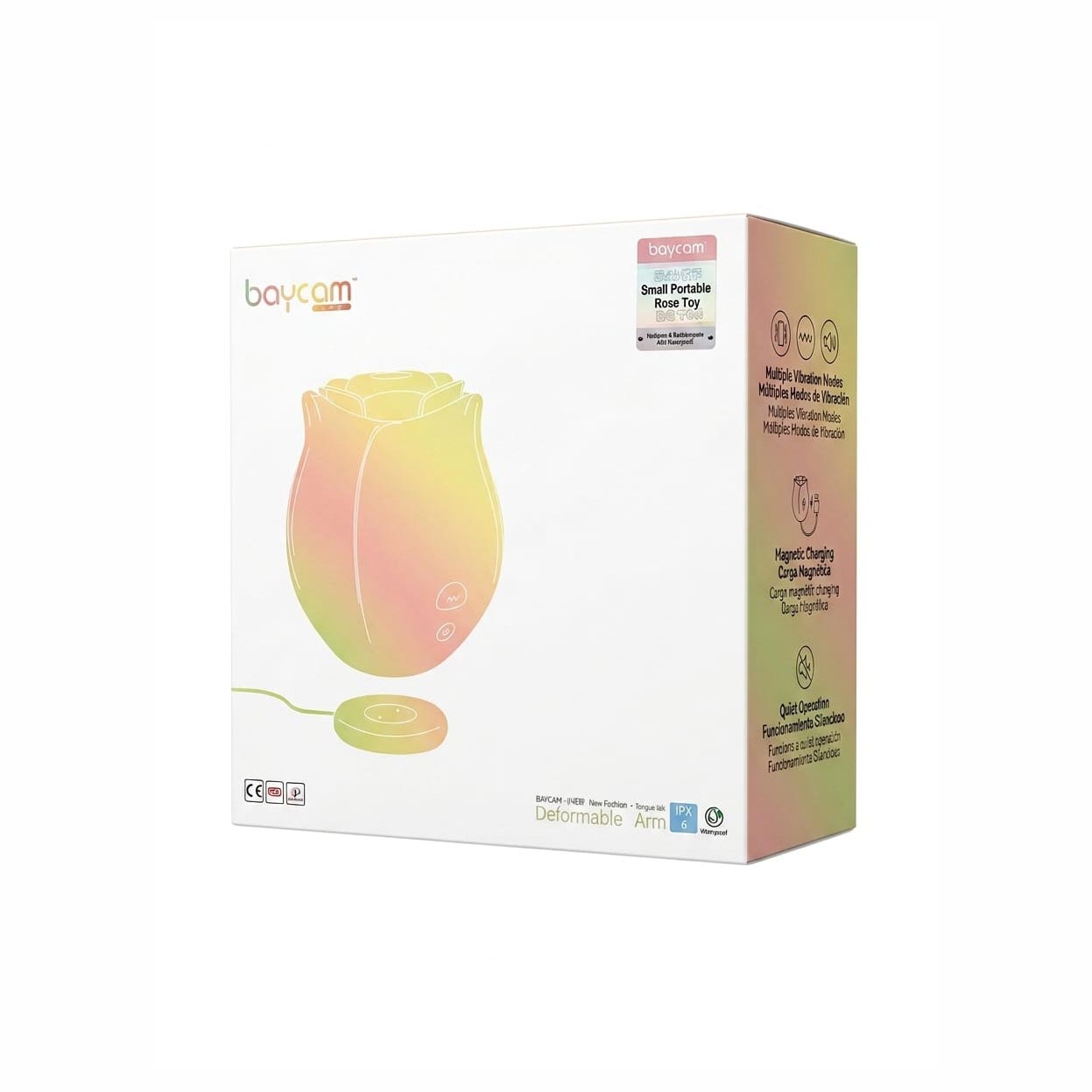Vibrador rosa con succionador Baycam