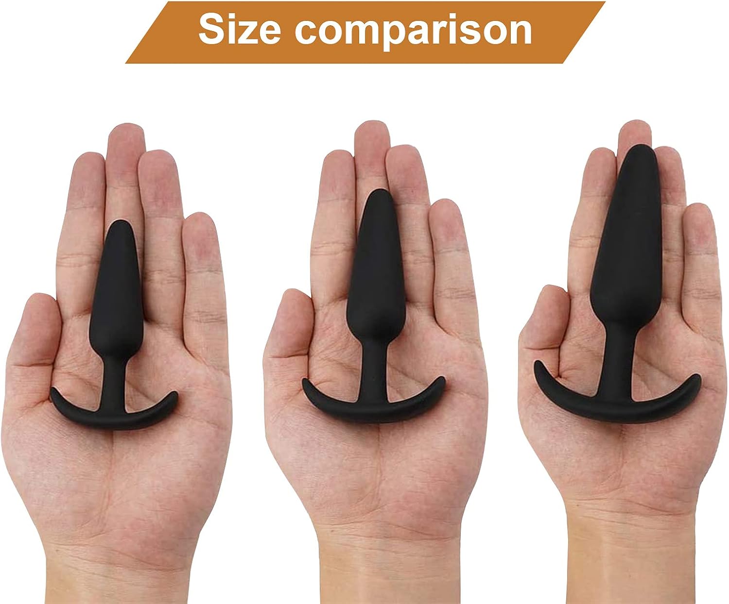 Juego de kit de 3 tapones anales de silicona de entrenamiento unisex - Imagen 5